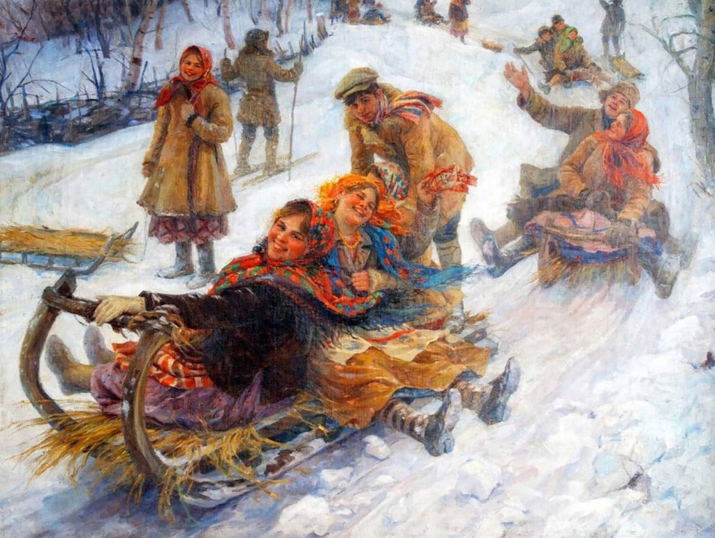 8. Катание с горок Федот Сычков 1937.jpg