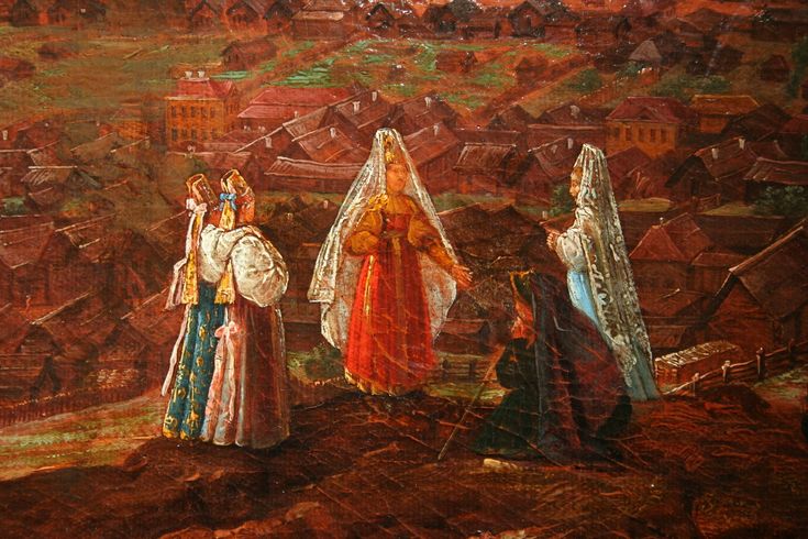 Фото 3. Фрагмент картины тагильского крепостного художника И.Ф.Худоярова Гуляние на лисьей горе.jpg